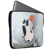 Stay Pawsitive Cat Illustration Modern 15 Inch Lap Laptopschutzhülle (Vorne Rechts)