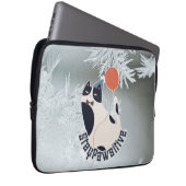Stay Pawsitive Cat Illustration Modern Neoprene La Laptopschutzhülle (Vorne Rechts)