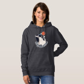 Stay Pawsitive Cute Tuxedo Cat Motivational Hoodie (Vorne ganz)