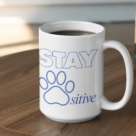 Stay Pawsitive in Blue  Kaffeetasse