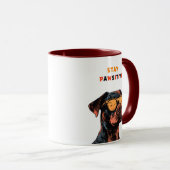 Stay Pawsitive Mug – Cool Dog with Sunglasses Illu Tasse (VorderseiteRechts)