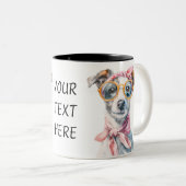 Stay Pawsitive – Quirky Pup Edition Zweifarbige Tasse (VorderseiteRechts)