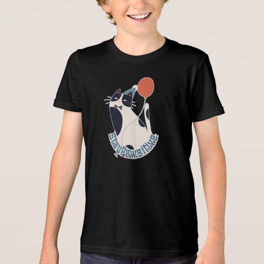 Stay Pawsitive Youth Tri-blend Tuxedo Cat Birthday Tri-Blend Shirt (Vorderseite)