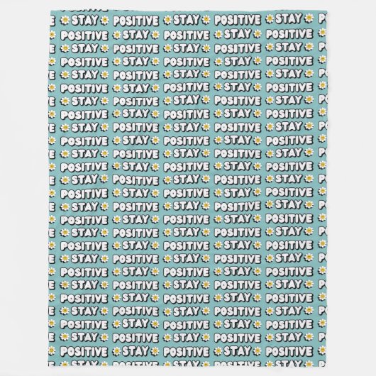 Stay Positive Fleecedecke (Vorderseite)