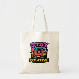 Stay Positive – Funny Cartoon Toilet Paper Retro Tragetasche