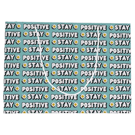 Stay Positive Große Geschenktüte (Rückseite)