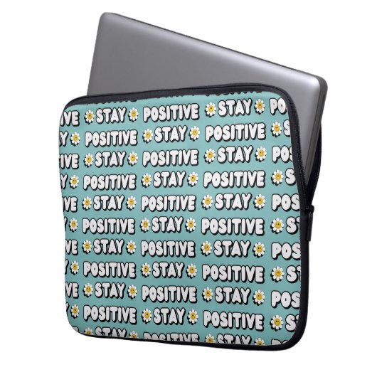 Stay Positive Laptopschutzhülle (Vorderseite Links)