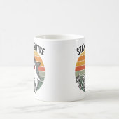 Stay Positive Skeleton Shark Sunset Kaffeetasse (Mittel)