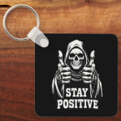 Stay Positve Schlüsselanhänger (Vorderseite)