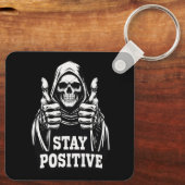 Stay Positve Schlüsselanhänger (Rückseite)