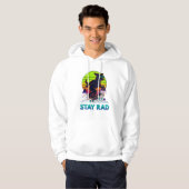 Stay Rad Retro Skate Dog Design Hoodie (Vorne ganz)