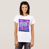 "Stay Rad" Vaporwave Sunset Scene T-Shirt (Vorne ganz)