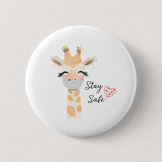 Stay Safe, Giraffe Button