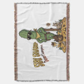 Stay Sharp Desert Legend Cowboy Cactus Illustratio Decke (Vorderseite Vertikal)