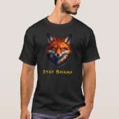 Stay Sharp Fox Graphic T-Shirt (Vorderseite)