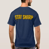 Stay Sharp Gold Design T-Shirt – Urban Style (Rückseite)