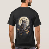 Stay Sharp Owl Wisdom Shirt – See Through the Dark (Rückseite)