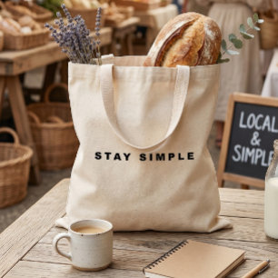 Stay Simple-Tasche   Minimale Ästhetik Tragetasche
