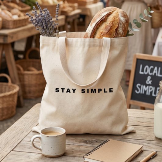 Stay Simple-Tasche | Minimale Ästhetik Tragetasche