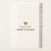 Stay Soft Stay Strong Minimal Motivational Noteboo Notizblock (Rückseite)