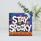 Stay spooky skeleton einladung (Stehend Vorderseite)
