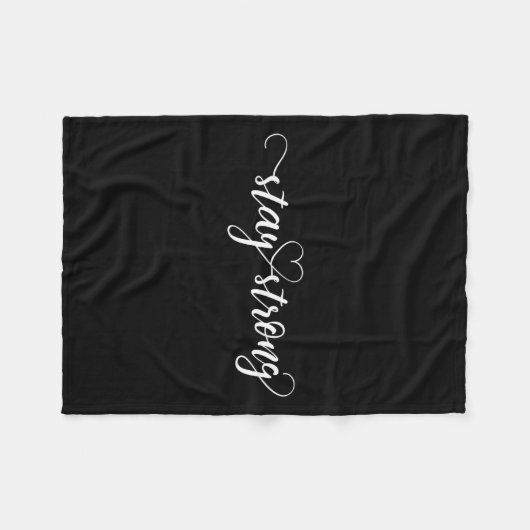 Stay Strong Heart Fleecedecke (Vorderseite (Horizontal))