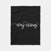 Stay Strong Heart Fleecedecke (Vorderseite)