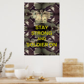 Stay Strong & Soldier On Poster (Küche)