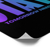 Stay Tomorrow Needs You Suicide Prevention Awarene Poster (Ecke)