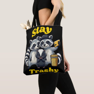 Stay Trashy Funny Raccoon, Opossum, Skunk funny Tasche