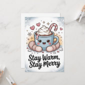 Stay warm stay merry christmas karte (Vorderseite/Rückseite Beispiel)