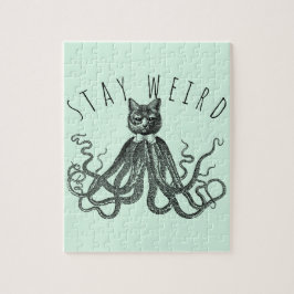 Stay Weird Catopus Cat and Octopus Mashup Puzzle