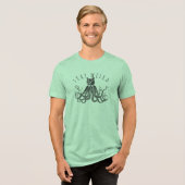 Stay Weird Catopus Cat and Octopus Mashup Tri-Blend Shirt (Vorderseite voll)