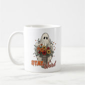 Stay Weird - Floral Halloween Ghost Kaffeetasse (Links)