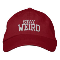 STAY WEIRD funny sports hat | Custom color caps