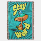 Stay Weird Psychedelic Mushroom with Spiral  Bkg Decke (Vorderseite Vertikal)