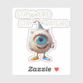 Stay weird, stay watched, Creepy Cute Aufkleber (Blatt)