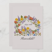 Stay Wild flowerchild! Dankeskarte (Vorne/Hinten)