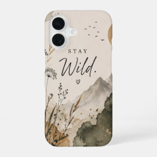 Stay Wild iPhone Case | Minimalist Botanical Phone 16 Hülle