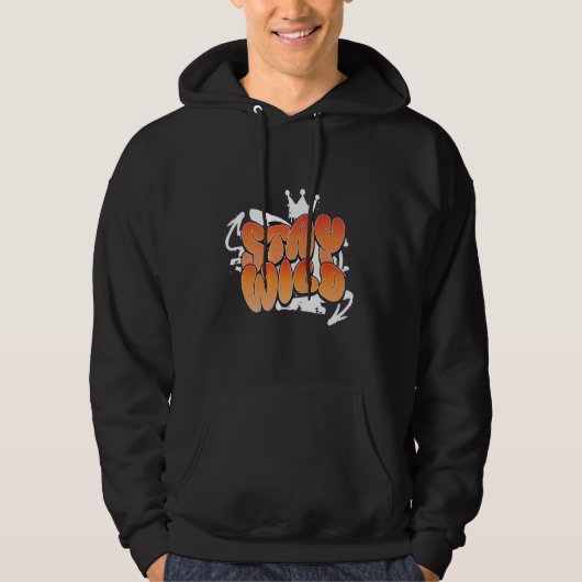 "STAY WILD" Kapuzenpullover Hoodie (Vorderseite)
