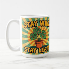 Stay wild leafy cute botanical Coffee Mug Kaffeetasse