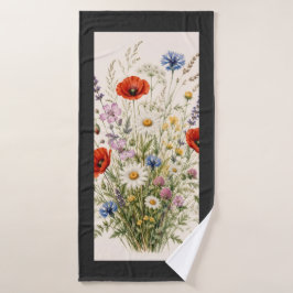 Stay Wild | Vintage Wild Herbs Botanical Design Badehandtuch