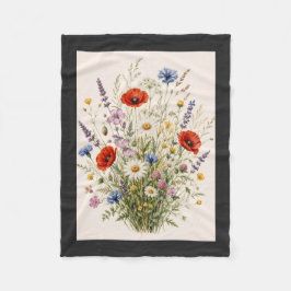 Stay Wild | Vintage Wild Herbs Botanical Design Fleecedecke