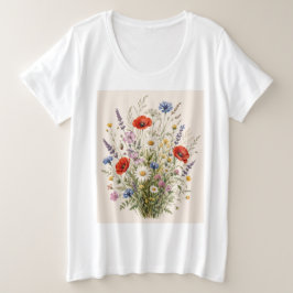 Stay Wild | Vintage Wild Herbs Botanical Design Große Größe T-Shirt