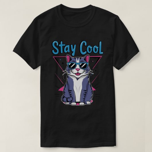 StayCoolCatTshirtDesign-CoolCatTeeGraphicforCasual T-Shirt (Design vorne)