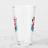 Stayin’ Afloat Funny Flamingo Pool Float Retro Glas (Rechts)