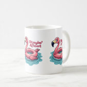 Stayin’ Afloat Funny Flamingo Pool Float Retro Kaffeetasse (VorderseiteRechts)