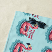Stayin’ Afloat Funny Flamingo Pool Float Retro Strandtuch (Beispiel)