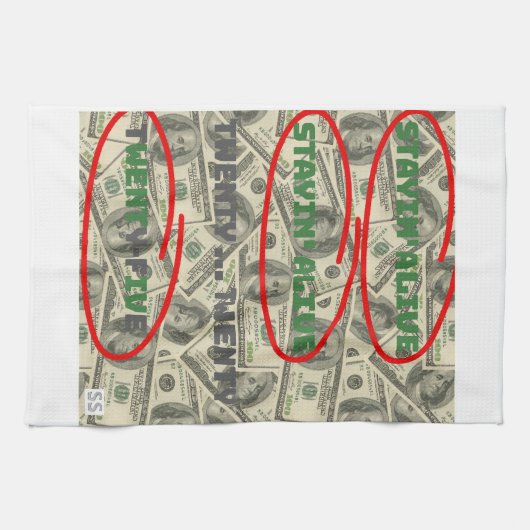 Stayin' Alive/2025 Geschirrtuch (Horizontal)