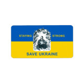Staying strong, save Ukraine Adressaufkleber (Vorne)